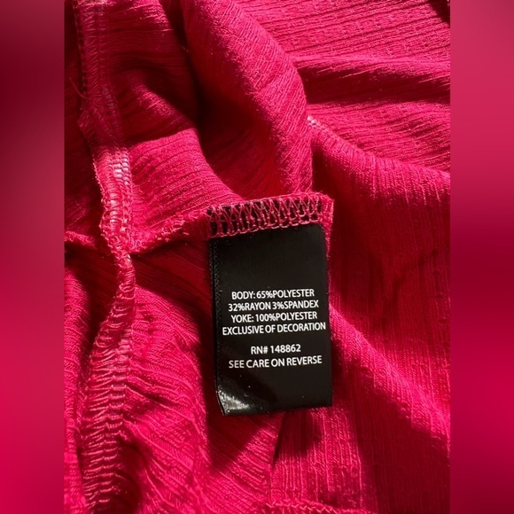 Torrid Texture Knit Woven Eyelet‎ Square Neck Swing Tank top pink size 1X - Picture 7 of 9